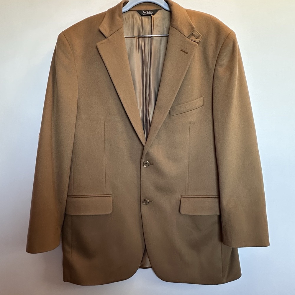 Paul Fredrick Men's Wool Cashmere Blazer Sport Coat‎ Camel Tan Double Vent 42R